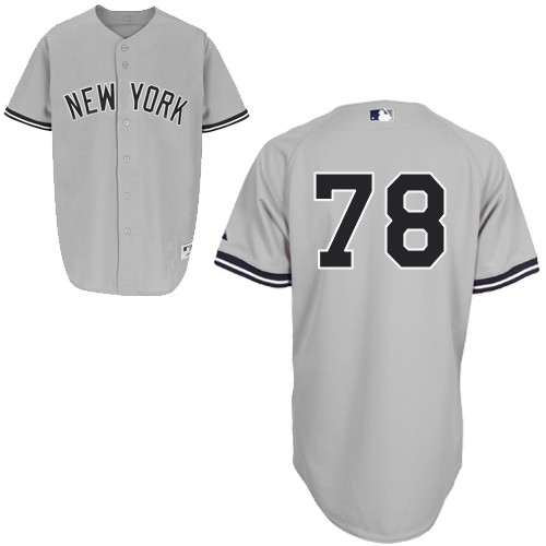 Slade Heathcott #78 MLB Jersey-New York Yankees Men's Authentic Road Gray Baseball Jersey - Click Image to Close